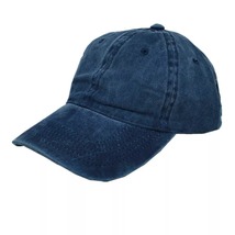 Mens Womens Adjustable Cotton Plain Baseball Caps Dad Hat Washed/Navy - $15.99