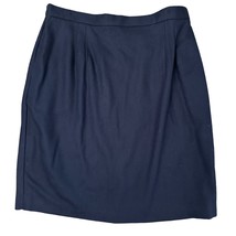 NEW Vintage Kathryn Deene New York Skirt Size 20 Navy Blue Wool Nylon USA - £14.32 GBP