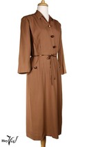 Vintage 40s Gabardine Charles Hymen Dress - Shoulder Pads Metal Zip - M ... - £73.97 GBP