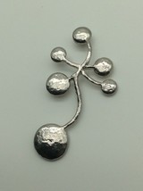 Modern Abstract Silver Tone Dot Circle Pendant Jewelry - £23.91 GBP