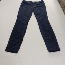 LOFT Corduroy Pants Women's Sz 26 (29×29) Blue Curvy Skinny Leg Pockets Stretch image 13