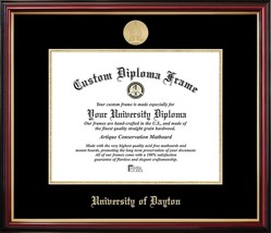 Campus Images University of  Dayton Diploma Frame 11&quot; X 14&#39;&#39; (18.7&quot;x16.2&quot; Frame) - £52.30 GBP
