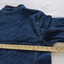 Willi Smith Stretch Full Zip Denim Women's Blue Cotton Blend Jeans Jacket Sz 14 image 12