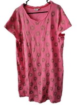 Boden TShirt Dress US 16 Pink Sun Graphic Gold Cap Sleeve Cotton Sheath - £19.37 GBP