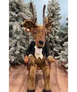 Vintage 48”Tall Animated Display Seated Reindeer By David Hamberger Disp... - $1,237.50