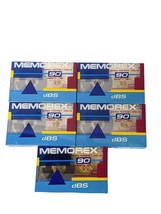Memorex DBS 90 Blank Audiocassettes Normal Bias Lot of 5 Brand New Sealed - £16.34 GBP