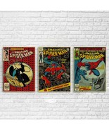 Amazing Spiderman Vintage 3 Poster Set Superhero Wall Decor Dorm Bedroom - $18.99