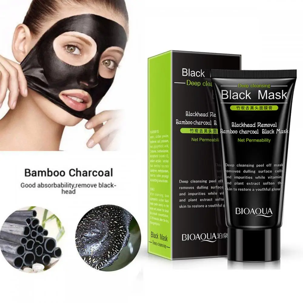 Sporting Bamboo Charcoal Black Facial Mask Anti-Acne Blackhead Remove A Control  - £23.90 GBP