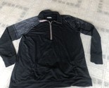 Maurices Size Medium Black Half Zip Knit Pull Over Jacket velvet Accents - $24.55