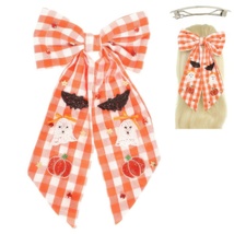   Halloween Gingham Theme Bow Ribbon Barrette Clip - €30,73 EUR