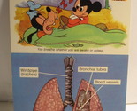 1978 Walt Disney&#39;s Fun &amp; Facts Flashcard #DFF4-6: Lungs for Breathing - $2.00