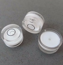 3 Small Mini White Bubble Spirit Level Bulls Eye Vial Round 15mm Diameter - £9.47 GBP