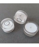 3 Small Mini White Bubble Spirit Level Bulls Eye Vial Round 15mm Diameter - $11.88