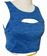 Offline By Aerie Hugger Athletic Top Built in Bra Sz M Peek-a-Boo Front ... - $24.53 CAD