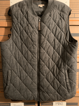 Quilted MERONA Zip Vest-Grey Soft Sleeveless Jacket Insulated EUC Medium - £13.23 GBP