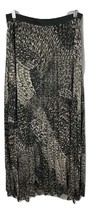 Wallpapher Long Womens Long Pleated Skirt Polyester Size L Snake Print - £9.01 GBP