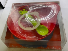 Elegant Baby Divided Baby Bowl Feeding Set- Red Style # 97531 - $9.99