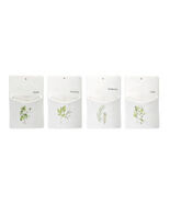 White Ceramic Herb Wall Pocket (Set of 4) - 548114 - $1,291.97 MXN