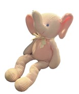Rare Arominals Pink Elephant Thermal Waffle 10&quot; Bean Bag Plush Lovey - €142,32 EUR