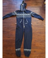 OnePiece of Norway Blue Medium diamond snowflake lusekofte jumpsuit navy... - $36.76