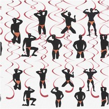 Rose Gold Hen Party Swirls - 30pcs Male Dancer Decorations: Dirty Bachelorette &amp; - $32.66