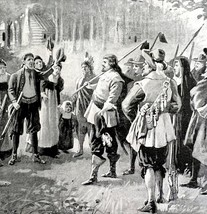 Governor Carterets Arrival 1899 Victorian American History Art Ephemera ... - $19.99