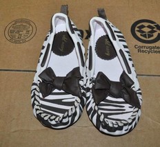 Girls Sandals Old Navy Brown White Animal Print Slip On Flats Shoes, siz... - £4.74 GBP