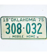 1975 United States Oklahoma Base Mobile Home License Plate 308-032 - $18.80