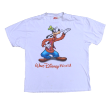 Vintage Walt Disney World Goofy Character Graphic T-Shirt White Size XL - $18.57