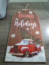 Christmas House Wood Decor Sign, Home For The HOLIDAYS-BRAND NEW-SHIPS N 24 Hrs - $14.73