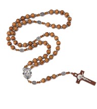 For Men,Our Father Sacred Handmade Wood Bead Rosary - £44.07 GBP