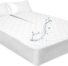 Quilted Split Top King Mattress Protector Pad For Flex Head, 34&quot; Split From Head - £72.73 GBP