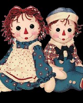 Cute Raggedy Ann and Andy Art Print great wall hanging &quot;8x10&quot;decorations picture - £7.77 GBP