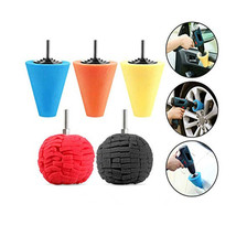 5Pcs Foam Drill Polishing Cone Ball Pads Car Hub Waxing Buffing Wheel Po... - £20.77 GBP