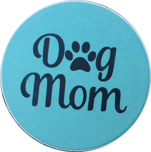 Dog Mom Paw Print Auto Car Coaster Absorbent Stone - $4.99