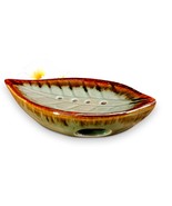 Ceramic Soap Dish Leaf Green Soap Tray BAR Of Soap Holder Bathroom - $658.20 MXN