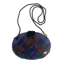 Whiting And Davis International Oval Hard Case Shell Purse Snap Closure Beaded - £22.61 GBP