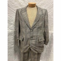 Vintage Christian Dior Men&#39;s Suit Nailshead Pattern Custom Tailored - £43.35 GBP