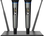 Wireless Microphone Uhf Professional 2 Channel Dynamic Handheld Micropho... - $208.99