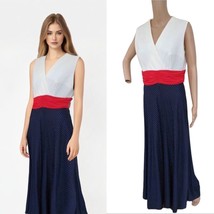 Vintage 70s Mod Palazzo Jumpsuit Red White Blue Dot Sleeveless M L - £53.49 GBP