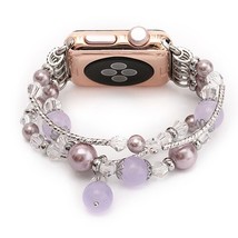 Link bracelet strap For Apple Watch Band Purple  For 38mm 40mm 41mm - £11.27 GBP