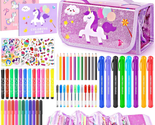 Fruit Scented Washable Markers Set, Art Colored Pencil Case, Glitter Col... - $45.13