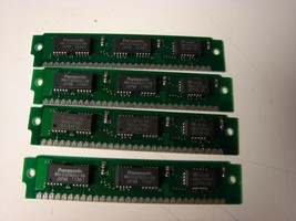 Panasonic and TI 80ns 30 pin simm memory 4-256kb modules 1mb total made ... - $10.89