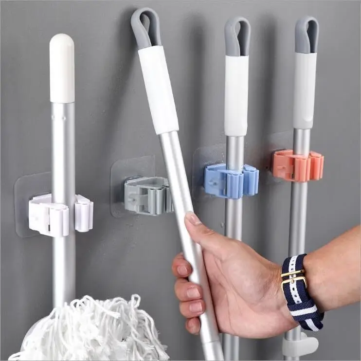 House Home Wall Mounted Mop Organizer Holder Brush Broom Hanger House Home Stora - £19.98 GBP