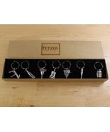 Set of 7 Pewter Jim Clift Wine Glass Charms for Fetzer Vineyards Corkscr... - $15.83