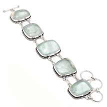 Green Fluorite Gemstone Handmade Christmas Gift Bracelet Jewelry 7-8&quot; SA 959 - £7.85 GBP