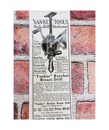 1914 Yankee Tools Ratchet Breat Drill - Original Antique Vtg PRINT AD - £12.00 GBP