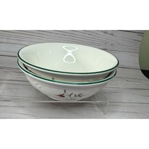 Set of 2 Pfatzgraff Winterberry 5 7/8&quot; Soup Cereal Bowl Christmas Entertainment - £13.97 GBP