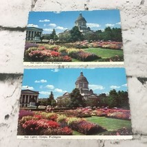 Vintage Postcards State Capital Olympia Washington Lot Of 2 Travel Collectible  - £6.32 GBP