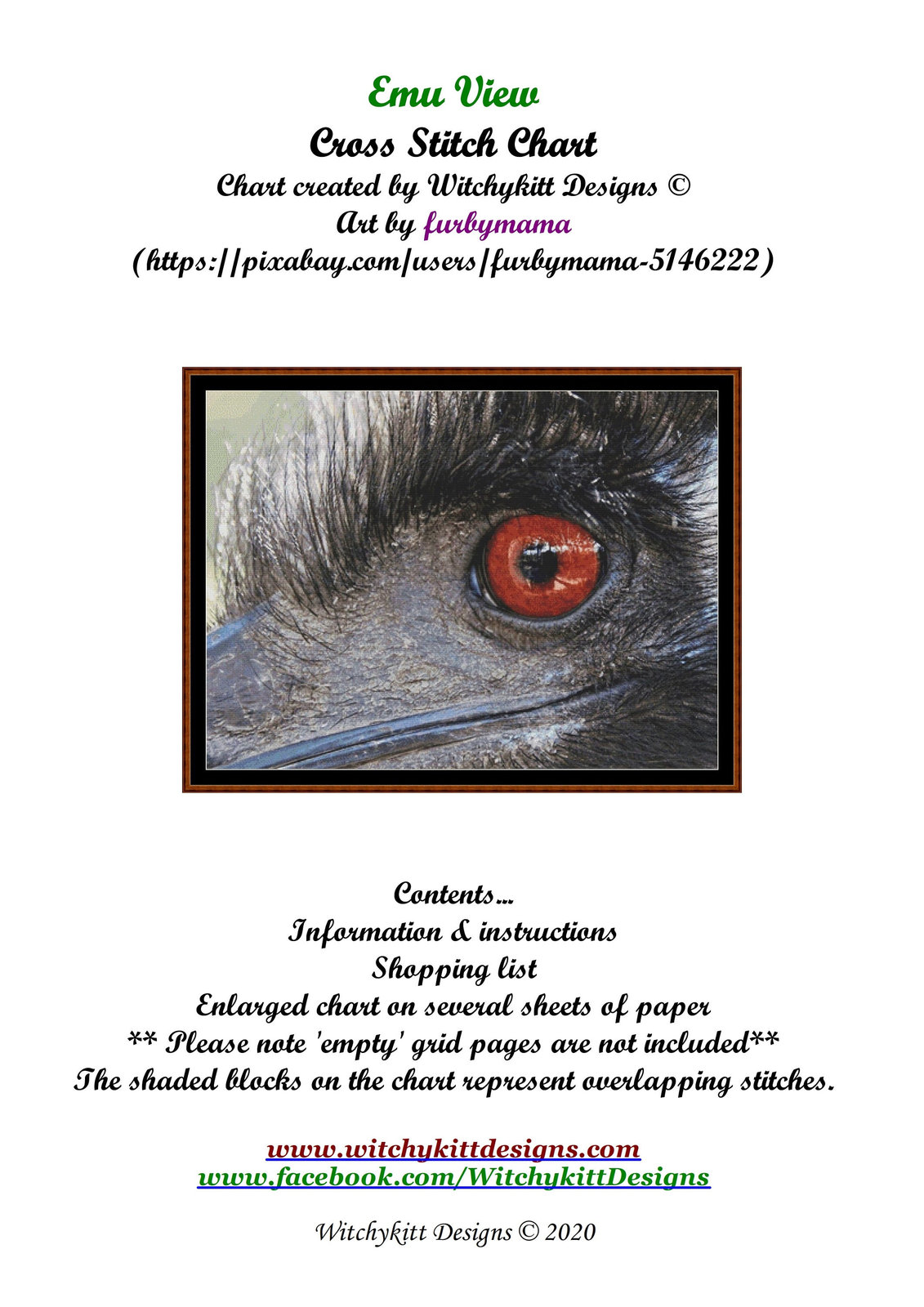 Emu View ~~ Cross Stitch Pattern - $15.80
